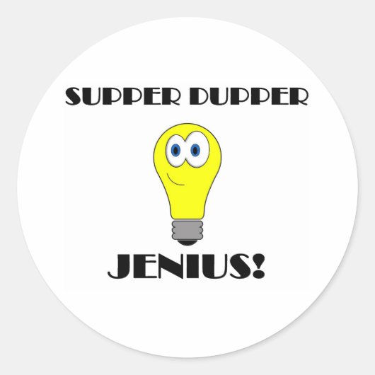 Super Genial? Runder Aufkleber (Vorderseite)