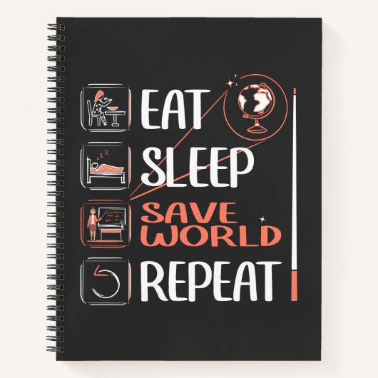 Super Geography Teacher Rette World Dankeschön Ges Notizblock (Vorderseite)