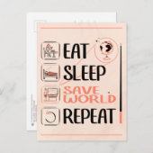 Super Geography Teacher Rette World Dankeschön Ges Postkarte (Vorne/Hinten)