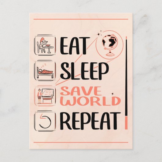 Super Geography Teacher Rette World Dankeschön Ges Postkarte (Vorderseite)