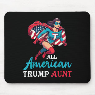 Super Girl All American Trump Tante Patriotic Mousepad