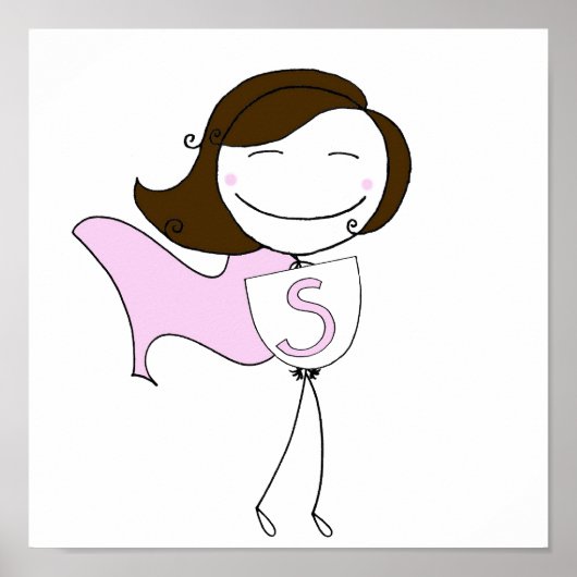 Super Girl Brünett Poster (Vorne)