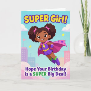 Super Girl Geburtstagskarte Feiertagskarte