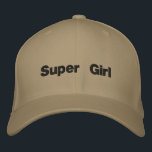 Super Girl Khaki Color Flexfit Wool Girls Text Bestickte Baseballkappe<br><div class="desc">Super Girl Khaki Color Flexfit Wool Girl's Text bestickt Baseball Cap, The Flexfit Wool Cap ist eine Art von Hut bekannt für seinen Komfort, Flexibilität und Stil. Die Größe der FlexFit-Wollkappe ist L/XL, 7 1/8" - 7 5/8" und Sie können den Text bearbeiten. Farbe ist Khaki. Vielseitigkeit: Diese Kappe ist...</div>