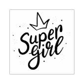 Super Girl Rubber Briefmarke Gummistempel (Prägung)