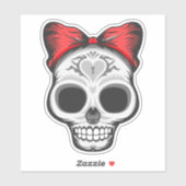 Super Girly Sugar Skull Aufkleber (Blatt)
