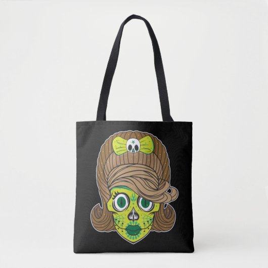 Super Girly Sugar Skull Illustration Art Tasche (Vorderseite)