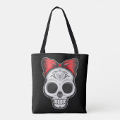 Super Girly Sugar Skull Illustration Tasche (Rückseite)
