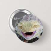 Super glücklicher bärtiger Drache Button (Vorne & Hinten)