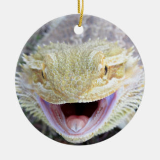 Super glücklicher bärtiger Drache Keramikornament