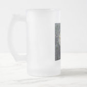 Super glücklicher bärtiger Drache Mattglas Bierglas (Links)