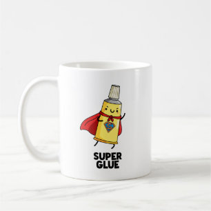 Super Glue Funny Super Hero Pun Kaffeetasse