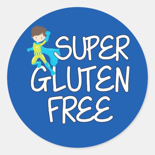 Super Gluten Free Boy Runder Aufkleber (Vorderseite)