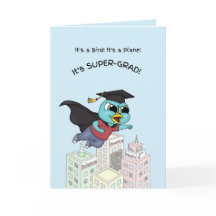 Super Grad Blaue Vogel Abschlusskarte