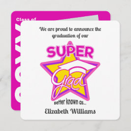 Super Grad Pink Abschluss Announcement-Editable