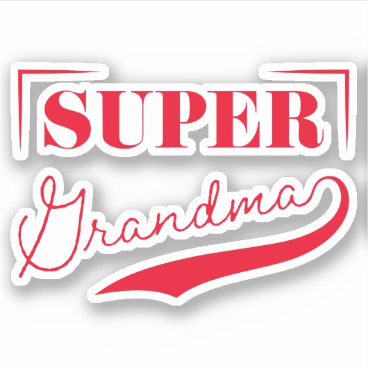 Super Grandma Aufkleber (Vorderseite)