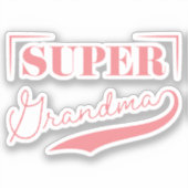 Super Grandma Aufkleber (Vorderseite)
