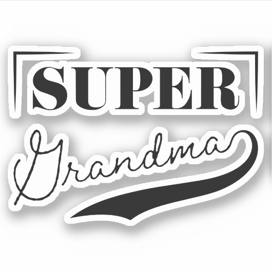 Super Grandma Aufkleber (Vorderseite)