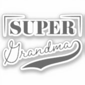 Super Grandma Aufkleber (Vorderseite)