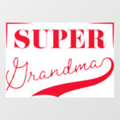 Super Grandma Fensteraufkleber (Blatt)