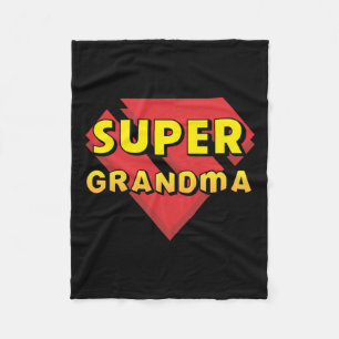 Super Grandma Fleecedecke
