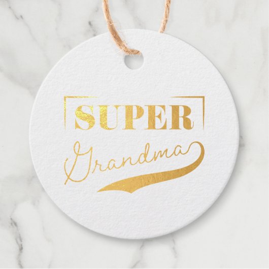 Super Grandma Geschenkanhänger (Vorderseite)