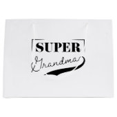 Super Grandma Große Geschenktüte (Vorderseite)