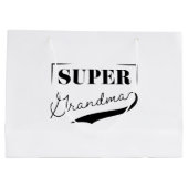 Super Grandma Große Geschenktüte (Rückseite)