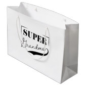 Super Grandma Große Geschenktüte (Rückseite Schrägansicht)