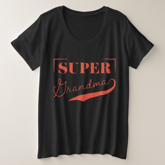 Super Grandma Große Größe T-Shirt (Design vorne)