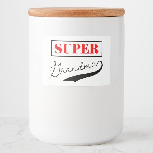 Super Grandma Lebensmitteletikett (Vorderseite)