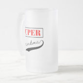 Super Grandma Mattglas Bierglas (Vorderseite Links)