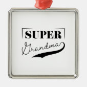 Super Grandma Ornament Aus Metall (Vorne)