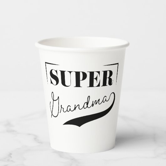 Super Grandma Pappbecher (Vorderseite)