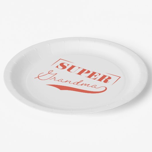 Super Grandma Pappteller (Schrägansicht)