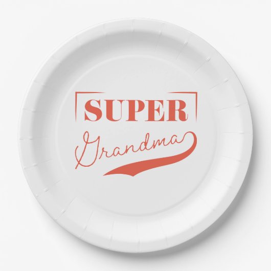 Super Grandma Pappteller (Vorderseite)