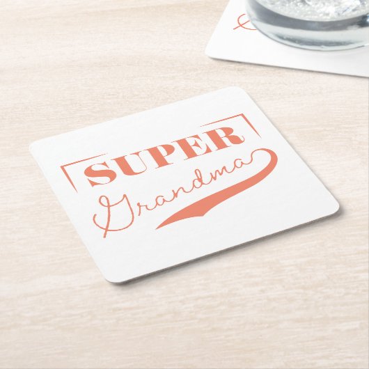 Super Grandma Rechteckiger Pappuntersetzer (angewinkelt)