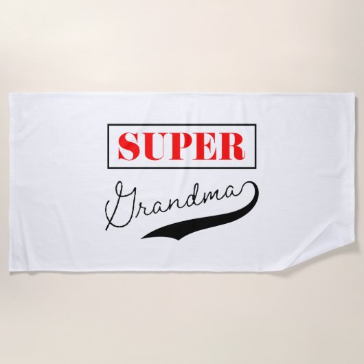 Super Grandma Strandtuch (Vorderseite)