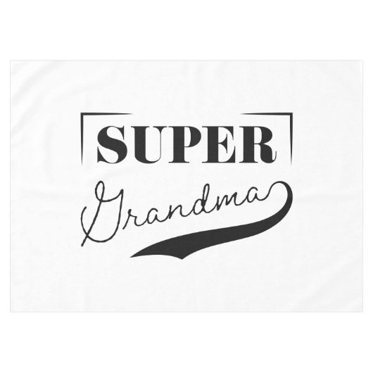 Super Grandma Tischdecke (Vorderseite (Horizontal))