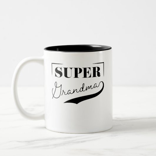 Super Grandma Zweifarbige Tasse (Links)