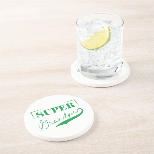 Super Grandpa Getränkeuntersetzer (Seite)