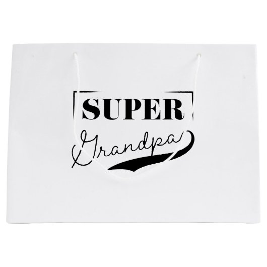 Super Grandpa Große Geschenktüte (Vorderseite)