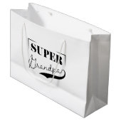 Super Grandpa Große Geschenktüte (Vorderseite Schrägansicht)