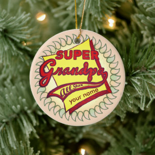 Super Grandpa Keramik Ornament