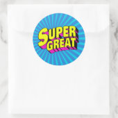 Super Great Runder Aufkleber (Tasche)