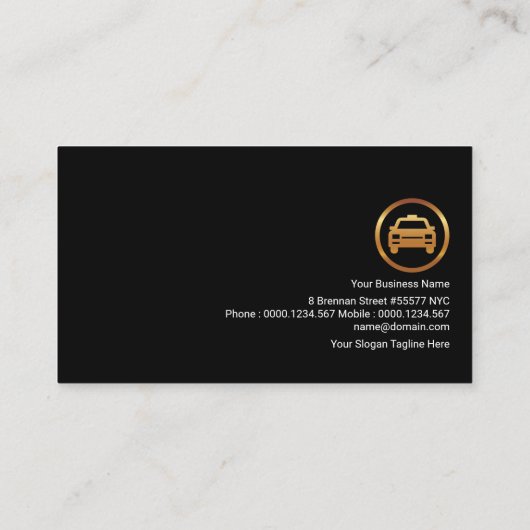 Super Green Lightning Strike Taxi Transport Visitenkarte (Rückseite)