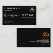 Super Green Lightning Strike Taxi Transport Visitenkarte (Vorne/Hinten)