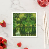 Super Green River Tree Reflections Paper Napkin Serviette (Beispiel)