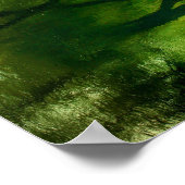 Super Green River Tree Reflektion A3 Poster (Ecke)