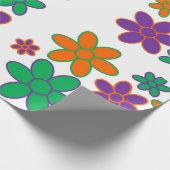 Super Groovy 70er Style Geschenkpapier (Ecke)